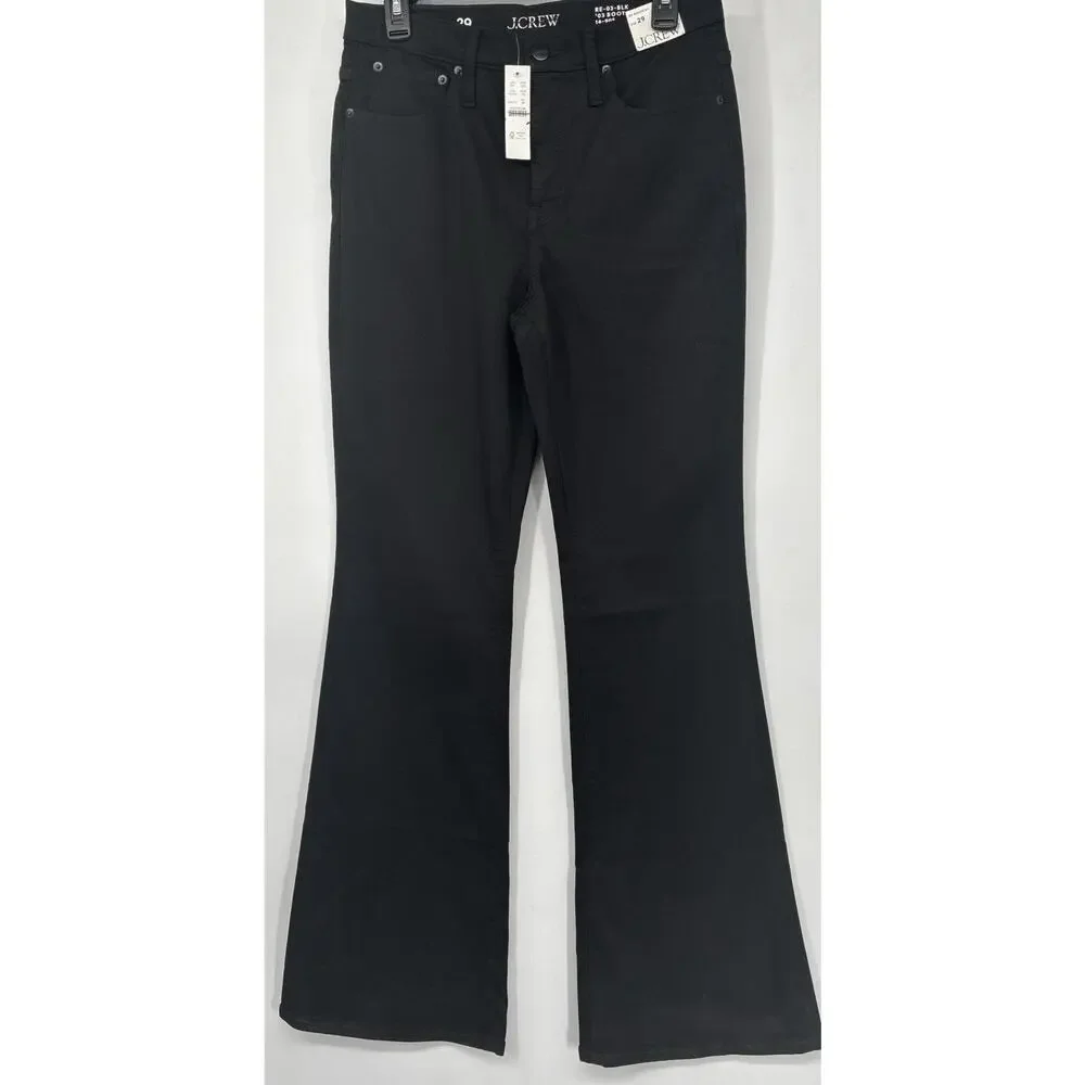 NWT J Crew Black Bootcut Sz 29 Bootcut Flare Y2K Flare Classic Western Denim